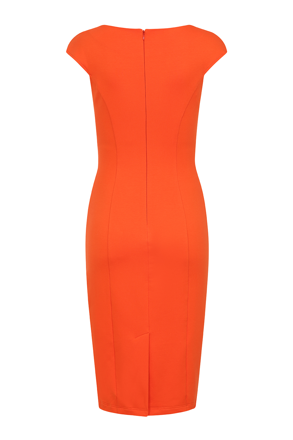 April Orange Wiggle Dress